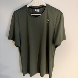 Gymshark Men’s Olive Performance Short Sleeve Tee